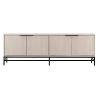 Hudson&Canal - Meuble TV Campello pour téléviseurs jusqu'à 78" - Blanc aulne-Un design transitionnel qui peut également être utilisé comme crédence ou buffet