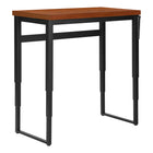 Monarch Specialties - 7676 Bureau 48 po L - Hauteur Adjustable Cerise/Metal Noir-Le dessus de table construit au panneau épais ajoute un look chic avec son fini d'aspect bois dans bureau à domicile, appartement ou condo