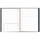 Cambridge – Agenda hebdomadaire/mensuel 2027 grand format – 11 1/4 po H x 9 po l – Denim Blooms – bilingue-Couverture rigide durable