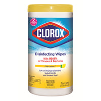 Clorox - Chiffons désinfectants, parfum frais de citron-Pour nettoyer et désinfecter toutes les surfaces à domicile  