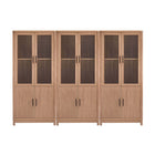 Manhattan Comfort - Jodie 31 po Bibliothèque Mid-Century Moderne - Érable - Lot de 3-Bibliothèque de style mid-century moderne pour bureau à domicile, salon et rangement supplémentaire lot de 3