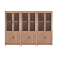 Manhattan Comfort - Jodie 31 po Bibliothèque Mid-Century Moderne - Érable - Lot de 3-Bibliothèque de style mid-century moderne pour bureau à domicile, salon et rangement supplémentaire lot de 3