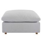 Modway - Commix Duvet Rempli Trop Rempli Ottoman - Gris clair-Assemblée requise