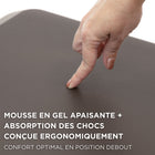 Mount-It! - Tapis anti-fatigue, 18 po x 22 po, Marron-Mousse en gel caoutchoutée