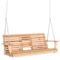 Outsunny - balançoire de porche 2 à 3 places avec table pliante-Parfait pour la terrasse, le jardin, l’arrière-cour et tout autre espace de vie extérieur 