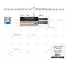 AT-A-GLANCE – Calendrier mural mensuel Signature 2027 – 11 7/8 po H x 14 7/8 po l – bilingue-12 mois à onglet : janvier 2027 à decembre 2027
