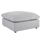 Modway - Commix Duvet Rempli Trop Rempli Ottoman - Gris clair-Construction en bois massif