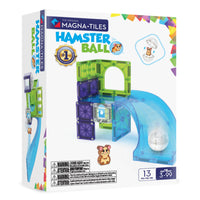 Magna-Tiles - Ensemble de construction magnétique Boule pour hamster 13 pièces-Ce qui est inclus: 13 pièces magnétiques, dont une figurine de hamster exclusive et 2 moitiés de boule transparentes