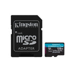 Kingston - 128 Go Canvas Go! Plus MicroSD Carte Avec Adaptateur-Transferts plus rapides jusqu’à 200 Mo/s1