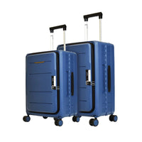 TRAVLR - Ensemble de 2 valises pliables à coque rigide - Violet Bleu-Fabriqué en polypropylène durable et léger