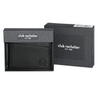 Club Rochelier - Portefeuille mince pour homme avec poche zippée - Noir-Livré dans un coffret cadeau