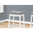 Monarch Specialties - 1262 Tabouret De Bar - Simili-Cuir Gris/Blanc - Paquet de 2-3