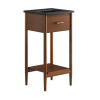 Modway - Zaire 18" Vanette de salle de bain - Noir noyer-MDF et caoutchouc