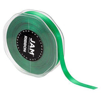 JAM Paper - Ruban de satin double face - 3/8" de large x 25 m - Vert émeraude-Couleur: vert émeraude