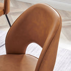 Modway - Nico Cuir végane Chaise à manger Ensemble de 2 - Black Tan-Rembourrage en mousse dense