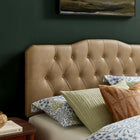 Modway - Annabel Imitation cuir Tête de lit Queen, Grillé-5 positions de montage ajustables