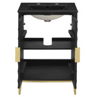 Modway - Beau 24" Vanité de salle de bain avec lavabo - Noir noir-Assemblée requise