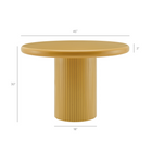 Modway - Belmonte 45 pouces Bois laqué Table à manger ronde à piédestal - Moutarde-Sièges 4