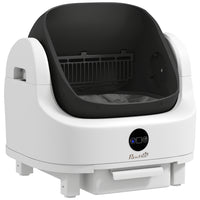 PawHut - Bac à litière autonettoyant à dessus ouvert pour chat - blanc-Le design ouvert offre un accès facile et une expérience confortable 