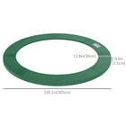 HOMCOM - Coussin de trampoline 10 pi - vert-Housse de qualité et de sécurité composée de plastique 500D sur le dessus et de PE 128g/㎡ sur le dessous