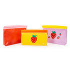 Sully - Ensemble de 3 sacs à collation PEVA -Fraise-Fermeture éclair à pression
