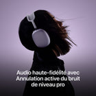 Apple - AirPods Max (USB-C) - Mauve-Design Acoustique - Arceau avec maille filet et coussinets en mousse viscoélastique, pour un ajustement exceptionnel qui assure une isolation sonore impeccable
