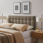 Modway - Lily Rembourré Tête de lit Queen size, Taupe-Conception à touffes de biscuits