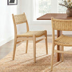 Modway - Wynn Corde et bois Fauteuil d’appoint de salle à manger - Naturel-Cadre en hêtre massif