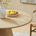 Modway - Sabelle Rond 47 po Bois Table à manger, Naturel-Sièges : 4 personnes