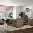 Offices to Go - Fauteuil à basculement synchronisé à dossier haut Swift avec un appui-tête, garnie d’un textile gris-Soulevez ou abaissez le dossier pour placer le support lombaire à la hauteur de votre région lombaire, réduisant la probabilité de maux de dos