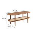 Modway - Torus Ovale Table basse - Noyer-Stratifié à grain de bois