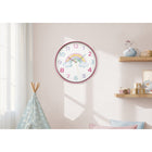 Monarch Specialties - 9103 Horloge Murale Juvénile Rond de 18" - Visage Multicolore/Cadre Rose-The large numeric display ensures accurate timekeeping at a glance, perfect for kids learning to tell time and brightening up their room with style