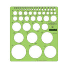Staedtler - Gabarit de cercles combinés - 7,25 po x 8,25 po - Vert-Modèle de cercle combiné