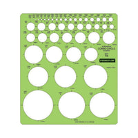 Staedtler - Gabarit de cercles combinés - 7,25 po x 8,25 po - Vert-Modèle de cercle combiné