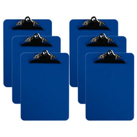 Davis Group - Planchettes à pince à ressort, format lettre, 9 po l x 12 po H – Bleues - 6 par paquet-Les planchettes sont fabriquées en plastique moulé par injection résistant et durable et présentent des bords lisses
