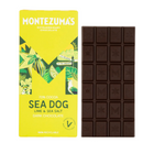 Montezuma’s Sea Dog - Barre de chocolat noir à la lime et au sel de mer, 90 g, paquet de 3-Préparé avec 99 % de chocolat noir avant l’ajout des saveurs.