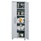 Dura Housewares - Armoire III utilitaire avec étagères - 25,6 L x 17,7 P x 74,4 H po - Gris-Dimensions du produit: 25,6 L x 17,7 P x 74,4 H po