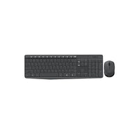 Logitech - Ensemble clavier et souris sans fil MK235,gris, français (920-007899)-Clavier familier