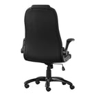 Monarch Specialties - 7277 Chaise De Bureau Dossier Haute Exec - Noir Simili-Cuir-Le dossier extra-haut, l'appui-tête intégré, les accoudoirs rabattables et un siège exceptionnellement épais, profond et large sont tous généreusement rembourrés pour offrir un confort maximal
