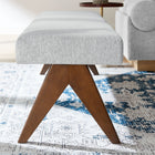 Modway - Lyra 63" Tissu tapis Banc - Gris clair-Conception polyvalente