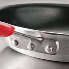Tramontina - Pro Poêle antiadhésive de 12 po – Manche rouge – Revêtement renforcé-Poignée amovible en silicone, certifié NSF