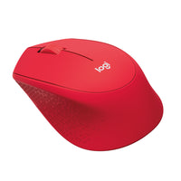 Logitech - M280 souris sans fil - Rouge-Confort continu tout au long de la journée: cette souris sans fil Logitech profilée pour droitiers guide votre main dans une position naturelle qui vous permet de travailler confortablement pendant des heures	