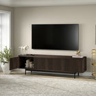 Hudson&Canal - Meuble TV Whitman pour téléviseurs jusqu'à 75 pouces - Alder Brown-Dimensions du produit : 15,5" L x 70" l x 20" H