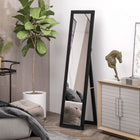 HOMCOM - Miroir pleine longueur - 14,6 po l x 61,8 po H - noir-Miroir épais pour une finition éclatante et élégante 