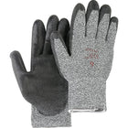 Jomac Canada Gants De Tricot Poivre & Sel Avec Revêtement De Paume Noir, Taille Moyen/8, Revêtement Polyuréthane, paquet de 12-Revêtement Polyuréthane