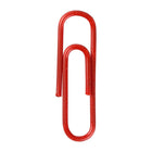 JAM Paper - Trombones standard colourés - taille standard 2 -5 cm - rouges - paquet de 100- Trombones de qualité supérieure fabriqués à partir de fil d'acier recouvert de vinyle de haute qualité