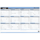 Day-Timer - Planificateur mural flexible effaçable vertical/horizontal 2026 - 23 7/8 po H x 36 po l - bleu - bilingue-Format des pages : 23 7/8 po H x 36 po l