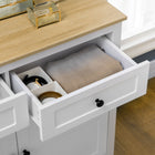 HOMCOM - Buffet 39,4 po L - blanc-Couleur : Blanc 