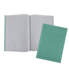 Hilroy - Journal à motif géométrique gaufré - 10 po x 7 po - Ligné - 128 feuilles - vert-Papier 70 g/m2