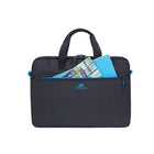Rivacase - Regent Sacoche pour ordinateur portable 15,6 po, noir -Poche frontale fermée pour le chargeur, la souris et autres accessoires